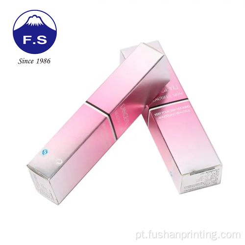 Linda caixa de batom de papel reciclado personalizado rosa